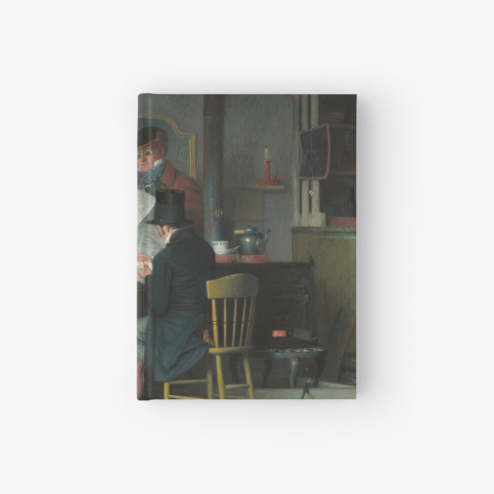 Waiting for the Stage Oil Painting by Richard Caton Woodville Hardcover Journal
