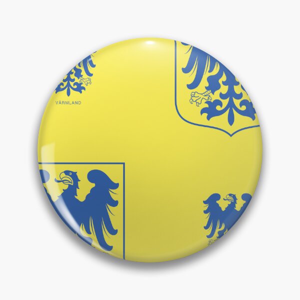 Item preview, Värmland Eagle, Yellow and Blue Pattern (Sweden/ Svenska landskap) designed and sold by Landskapsbutiken .com.