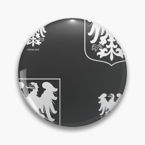 Item preview, Värmland Eagle, Black and White Pattern (Sweden/ Svenska landskap) designed and sold by Landskapsbutiken .com.