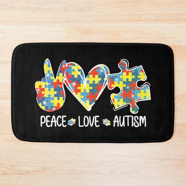 Item preview, Awesome Autism Awareness Peace Love Puzzle Pieces designed and sold by HaaChris-Artis.