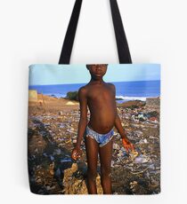 girl scavenging Tote Bag