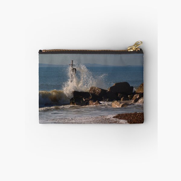 Item preview, Waves crash against a groyne designed and sold by days-photographic.