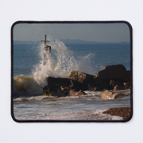 Item preview, Waves crash against a groyne designed and sold by days-photographic.
