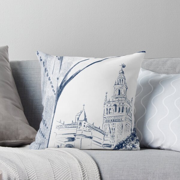Item preview, DRAW HANDMADE OF GIRALDA - SEVILLA - SEVILLE SPAIN- POSTER - BLUE - DRAWINGS  designed and sold by Tropical Blood.