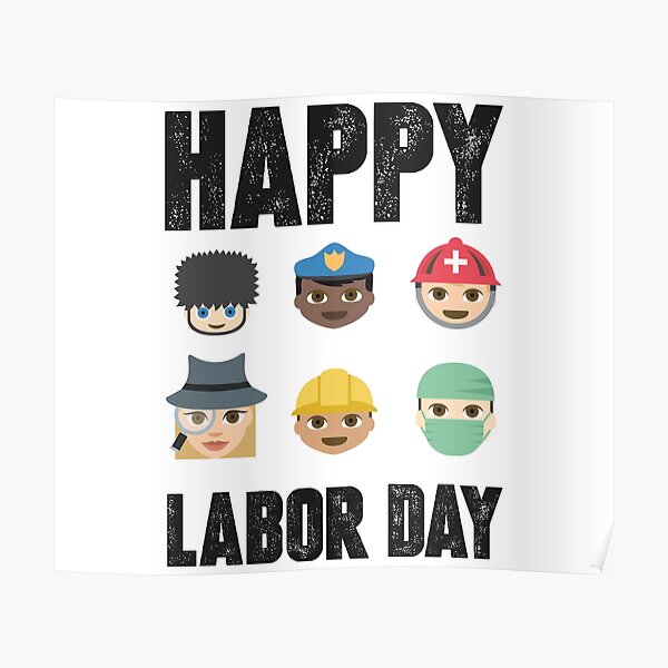 "Labor Day Emojis" Poster for Sale by FiveStarsStore Redbubble