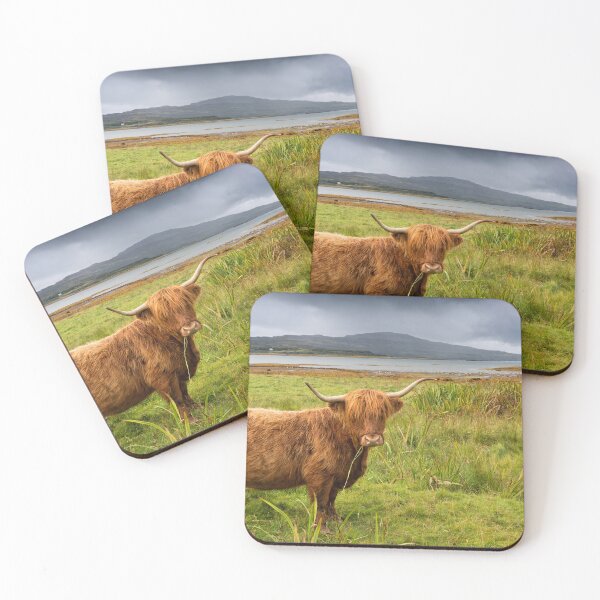 Item preview, Highland Cow Grazing Ballygown Isle of Mull Scotland. designed and sold by PhotosEcosse.