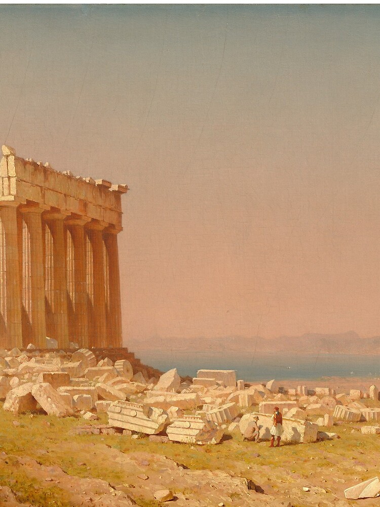 Ruins of the Parthenon Oil Painting by Sanford Robinson Gifford by podartist