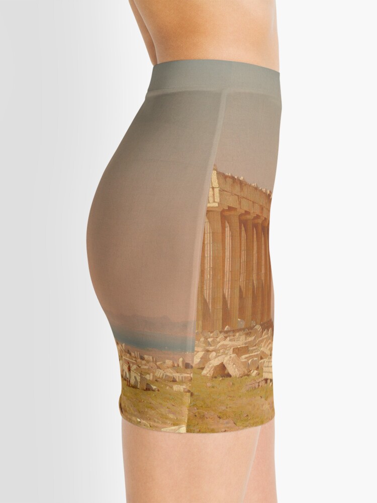 Alternate view of Ruins of the Parthenon Oil Painting by Sanford Robinson Gifford Mini Skirt