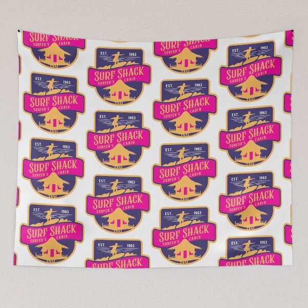 Item preview, Pink Orange Surf Shack Cabin Design - Holiday Collection designed and sold by CreativNode.