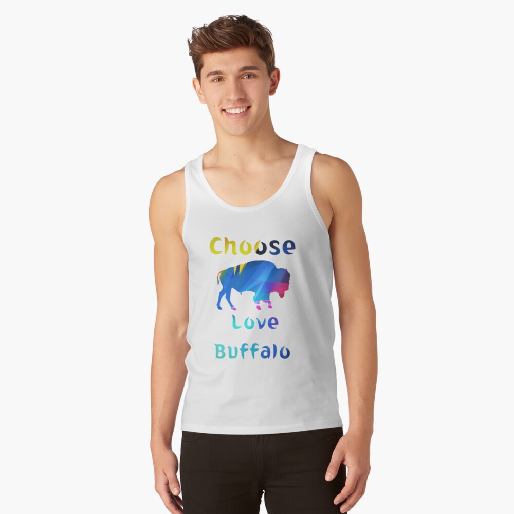 Discover Choose Love Buffalo Colors from another world Tank Top