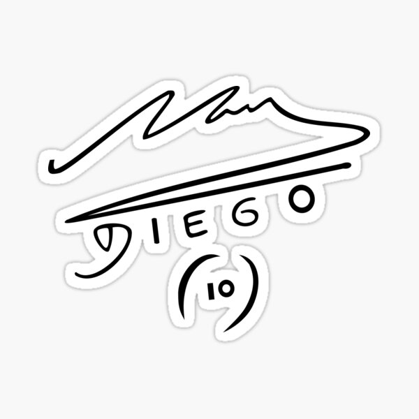 Firma Diegomaradona Pegatina