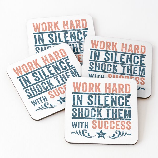 Item preview, Motivational Work Hard in Silence Inspirational Quote designed and sold by wingstar.