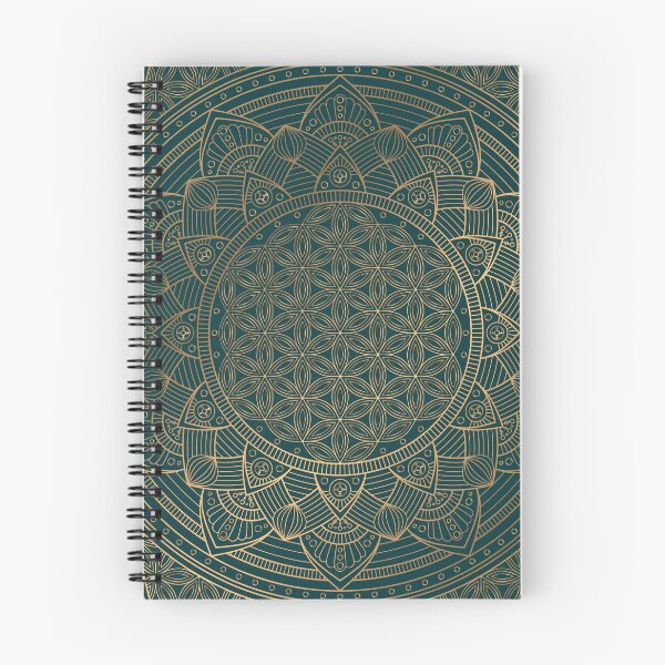 Item preview, The Flower of Life Gold Mandala On Dark Green designed and sold by Vic Torys ☆.