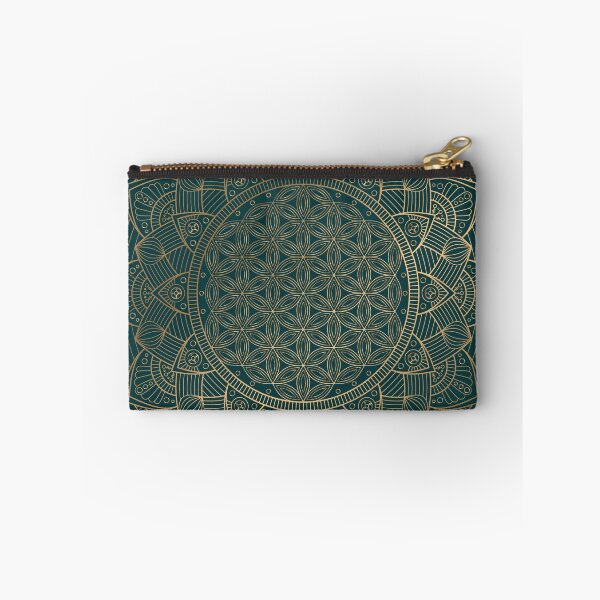 Item preview, The Flower of Life Gold Mandala On Dark Green designed and sold by Vic Torys ☆.