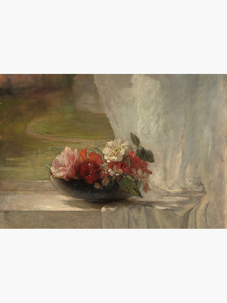 Flowers on a Window Ledge Oil Painting by John La Farge by podartist
