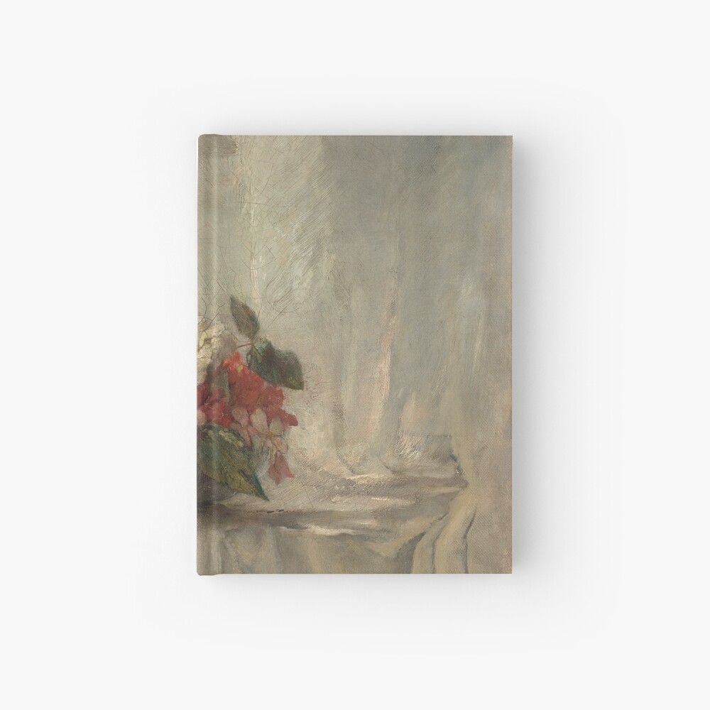 Flowers on a Window Ledge Oil Painting by John La Farge Hardcover Journal