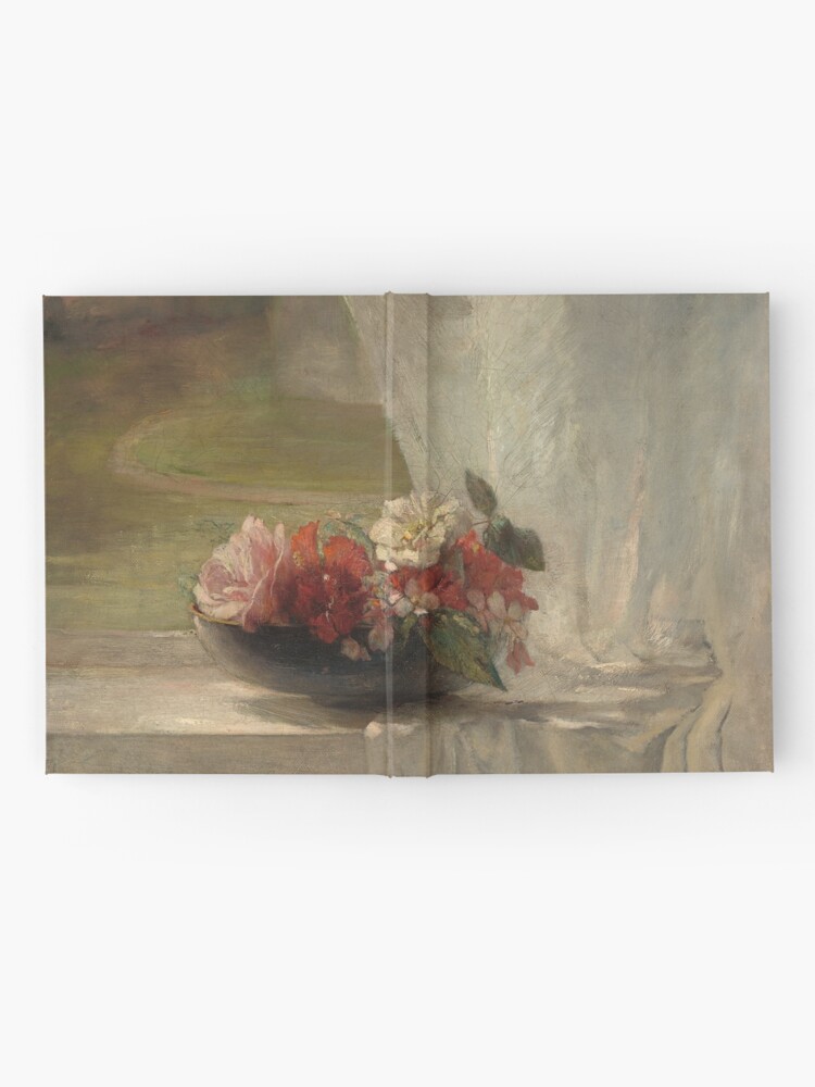 Alternate view of Flowers on a Window Ledge Oil Painting by John La Farge Hardcover Journal