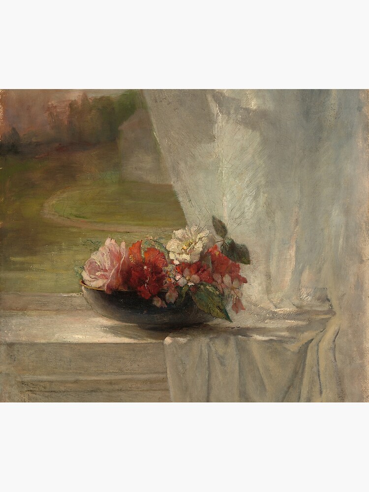 Flowers on a Window Ledge Oil Painting by John La Farge by podartist