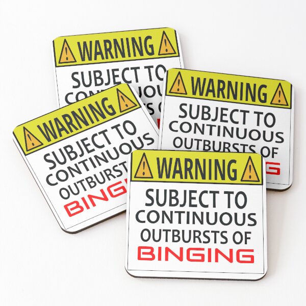 Item preview, WARNING SUBJECT TO CONTINUOUS OUTBURSTS OF BINGING designed and sold by AVOGATO KITTY KAT  CAT.