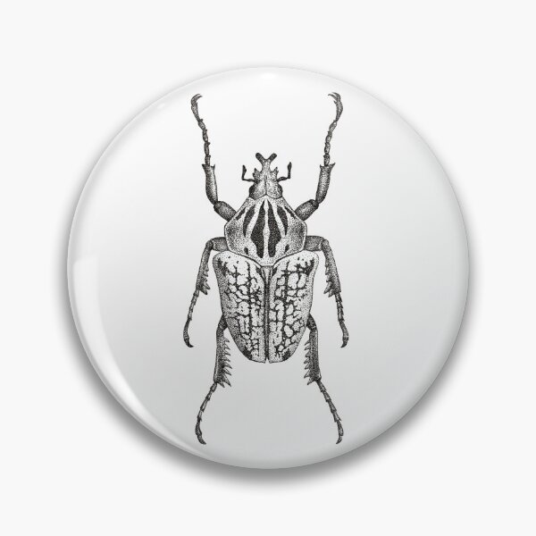 Item preview, Monochromatic Goliath Beetle designed and sold by MothThePainter.