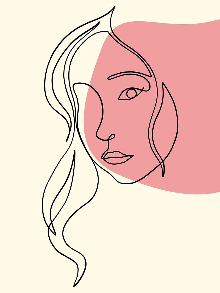 Simple Line Drawing Face Art Minimalist Line Art Design Simple