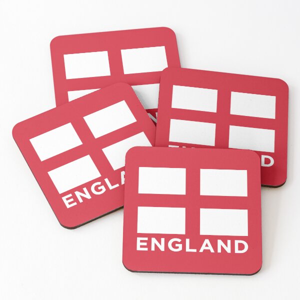 Item preview, England Flag (Text Under on Red) designed and sold by STUDIO-72.