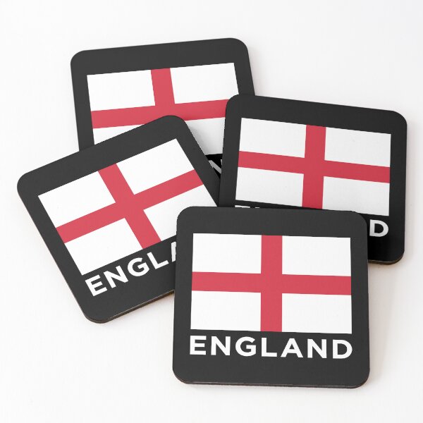 Item preview, England Flag (Text Under on Black) designed and sold by STUDIO-72.