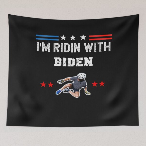 Item preview, I'm Ridin With Biden Funny Biden Falls off Bike designed and sold by RahmaniArt.