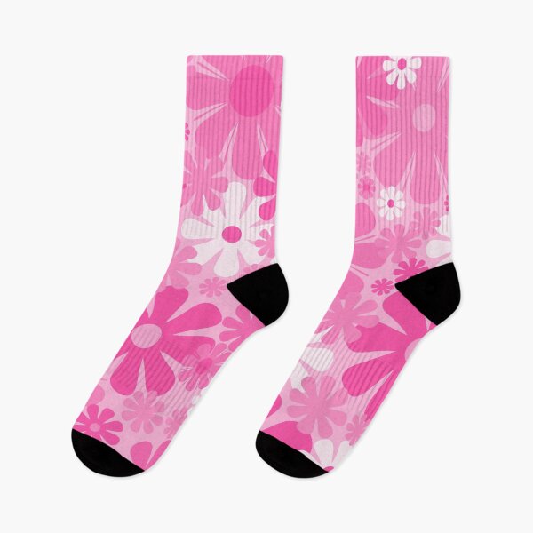 Item preview, Retro 60s 70s Aesthetic Floral Pattern in Bright Pink designed and sold by kierkegaard.