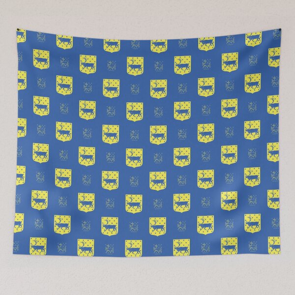 Item preview, Västerbotten Reindeer, Blue and Yellow Pattern (Sweden/ Svenska landskap) designed and sold by Landskapsbutiken .com.