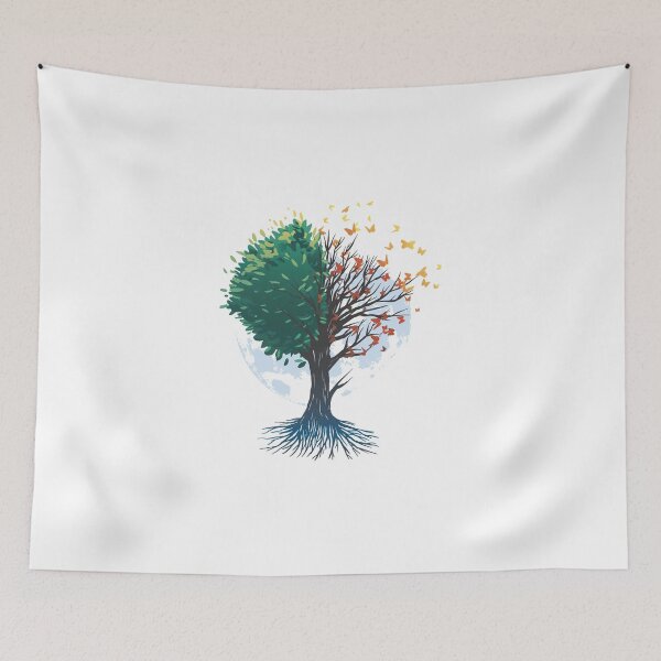 Item preview, tree-of-butterflies-autumn-t-shirt-design designed and sold by JAMALSTORE92.