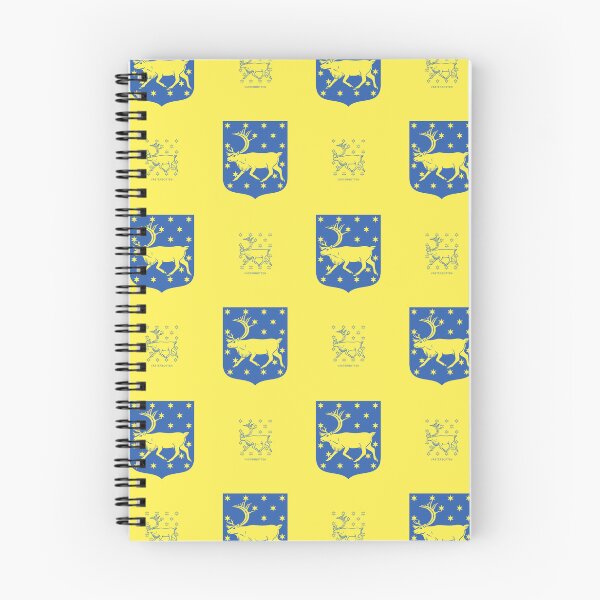 Item preview, Västerbotten Reindeer, Yellow and Blue Pattern (Sweden/ Svenska landskap) designed and sold by Landskapsbutiken .com.