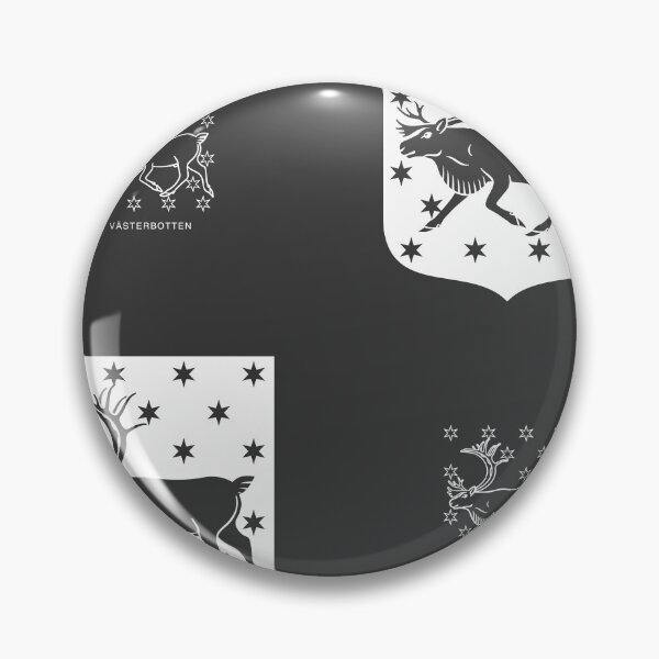 Item preview, Västerbotten Reindeer, Black and White Pattern (Sweden/ Svenska landskap) designed and sold by Landskapsbutiken .com.