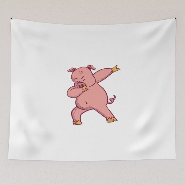 Item preview, dabbing-pig-character-t-shirt-design. designed and sold by JAMALSTORE92.