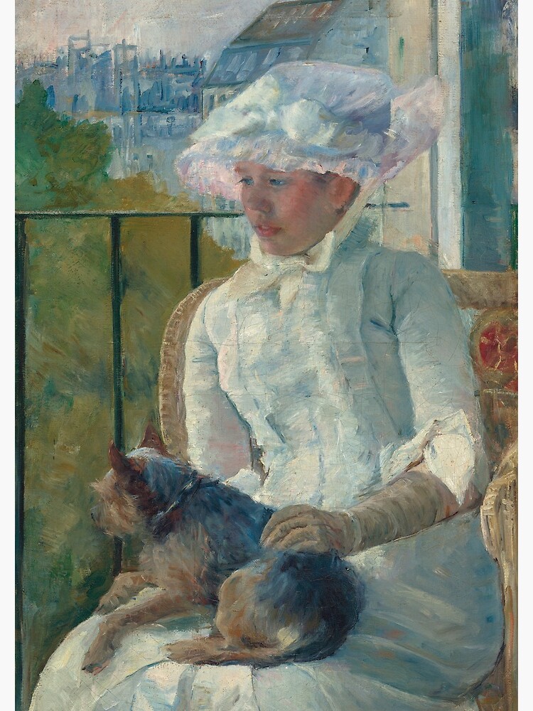 Young Girl at a Window With Dog Oil Painting by Mary Stevenson Cassatt by podartist