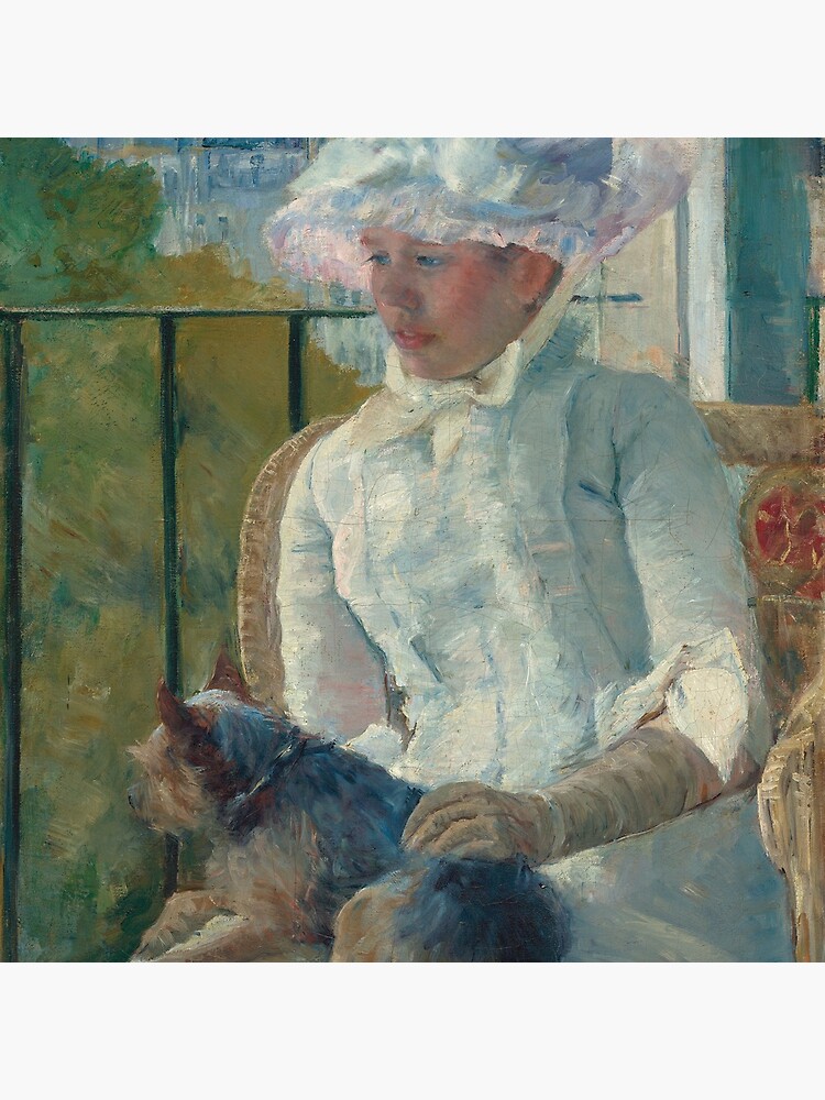 Young Girl at a Window With Dog Oil Painting by Mary Stevenson Cassatt by podartist