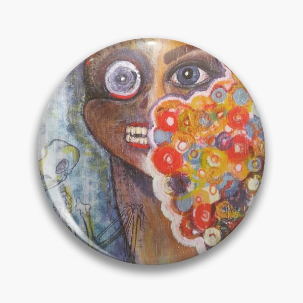 Item preview, Cara de flor zombie y esqueleto de pájaro designed and sold by Madmissemily.