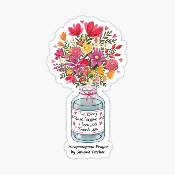 Aperçu de l'œuvre Pot de fleurs Ho'oponopono créée et vendue par Simone Pitchon.