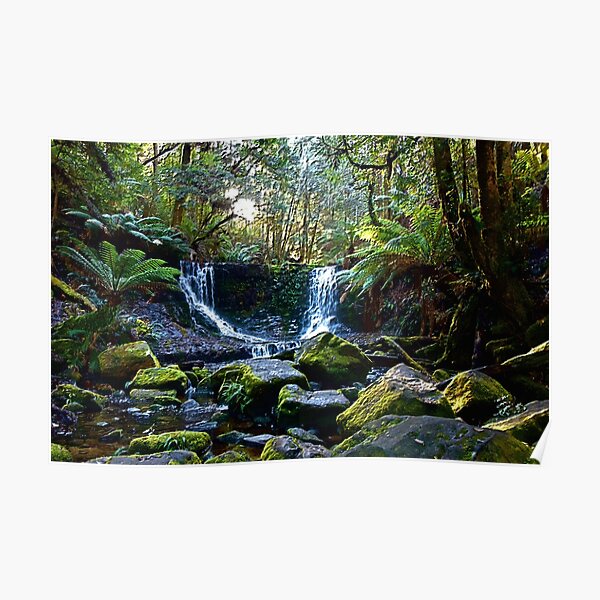 MT FIELD ~ SCENES & SCENERY ~ D1G1TAL-M00DZ ~ Horseshoe Falls by tasmanianartist Poster