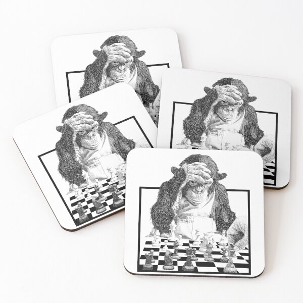 Item preview, Monkey Playing Chess designed and sold by Bill Skraps.