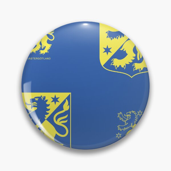 Item preview, Västergötland Two Tone Lion, Blue and Yellow Pattern (Sweden/ Svenska landskap) designed and sold by Landskapsbutiken .com.