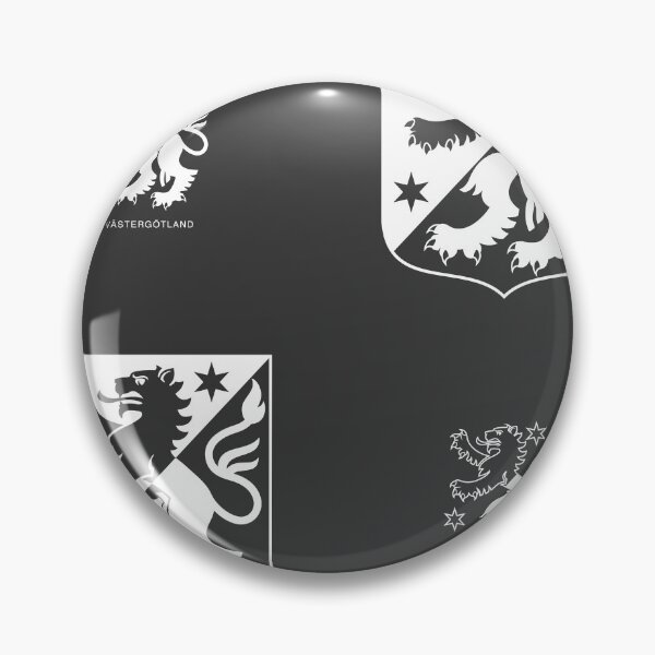 Item preview, Västergötland Two Tone Lion, Black and White Pattern (Sweden/ Svenska landskap) designed and sold by Landskapsbutiken .com.