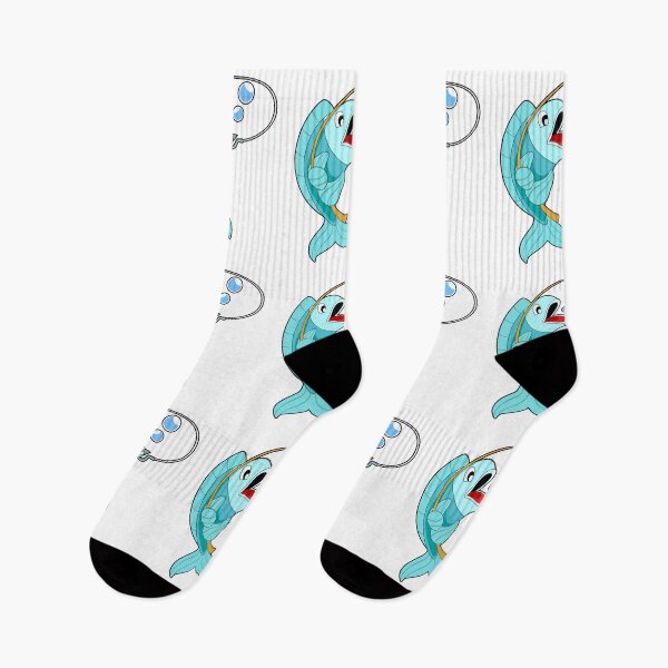 Item preview, Fish with Fishing rod designed and sold by Snabdesign84.