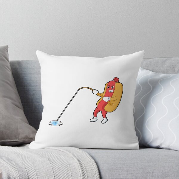 Item preview, Hotdog at Fishing with Fishing rod designed and sold by Snabdesign84.