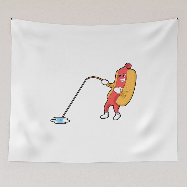 Item preview, Hot dog Angler Fishing rod Fishing designed and sold by Snabdesign84.