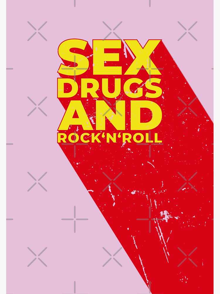 Sex Drugs And Rocknroll Sticker By Gudzik Redbubble