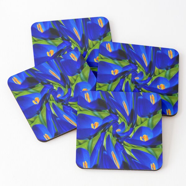 Item preview, Blue Saffron Crocus Pattern designed and sold by Patternflower.