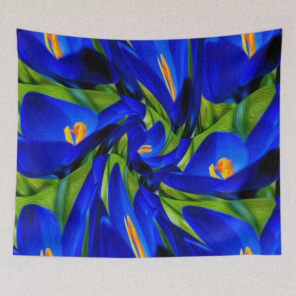 Item preview, Blue Saffron Crocus Pattern designed and sold by Patternflower.