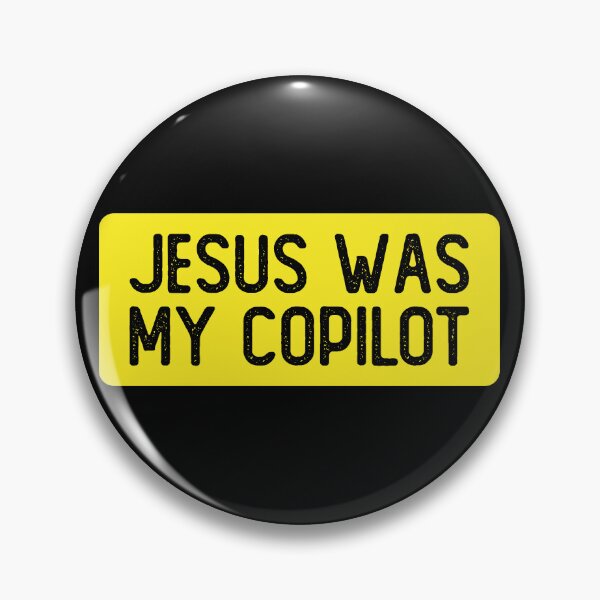Item preview, Jesus Was My Copilot Funny Bumper designed and sold by Sour Soul.
