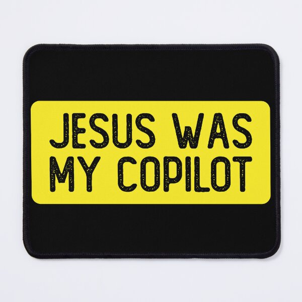Item preview, Jesus Was My Copilot Funny Bumper designed and sold by Sour Soul.